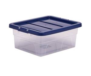 Contenitore multiuso 32 x 40 x 17 cm - 15 lt - PP - con coperchio blu - trasparente - Fellowes - Bankers Box - 100135770 - 43859804825 - DMwebShop