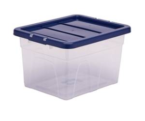 Contenitore multiuso 37 x 40 x 24,5 cm - 22 lt - PP - con coperchio blu - trasparente - Fellowes - Bankers Box - 100135771 - 43859804849 - DMwebShop