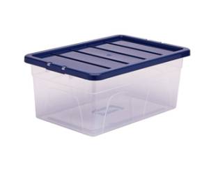 Contenitore multiuso 37 x 56 x 25 cm - 38 lt - PP - con coperchio blu - trasparente - Fellowes - Bankers Box - 100135772 - 43859804856 - DMwebShop