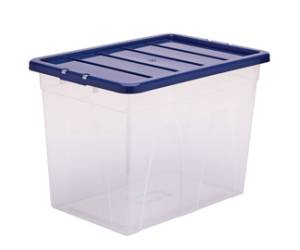 Contenitore multiuso 38 x 56 x 41 cm - 64 lt - PP - con coperchio blu - trasparente - Fellowes - Bankers Box - 100135773 - 43859804863 - DMwebShop