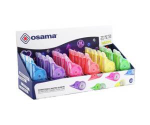 Correttore a nastro 20 Metri 5 mm x 20 mt involucro colori assortiti Neon - 30526
