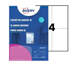 Portabadge A6 in plastica laser inkjet 105 x 148 mm - 30481