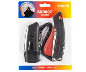 Cutter di sicurezza professionale SX 9607 - con custodia - Iternet - 4337C - 8028422543372 - DMwebShop