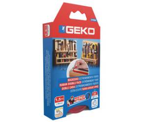 Nastro biadesivo EXTREME Mister Attach 19 mm x 1,5 mt LDPE grigio rosso - 1110