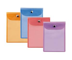 Busta con bottone Press 5 Color - PVC - 13 x 18 cm - colori assortiti - conf. 40 pezzi - Sei Rota - 42131899 - 8004972015156 - DMwebShop