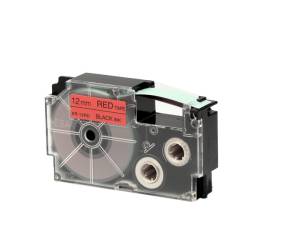 Nastro - 12 mm x 8 mt - nero-rosso - Casio - XR-12RD1-W-DJ - 4971850120346 - DMwebShop