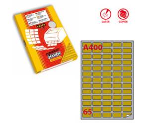 Etichette adesive A-400 in carta angoli arrotondati laser permanenti oro - X220LGA400 - 8007047031389 - DMwebShop