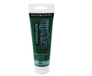 Colore acrilico fine Graduate - 120 ml - verde Hooker - Daler Rowney - D123120343 - 5011386020556 - DMwebShop