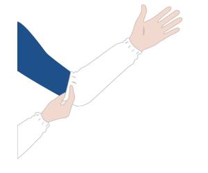 Coprimaniche monouso 40 cm LDPE bianco - 1273