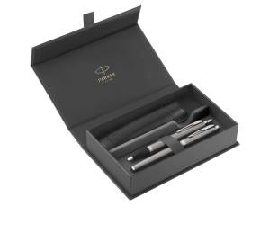 Gift Set IM Stainless Steel Edition CT sfera stilografica punta media acciaio - 1321