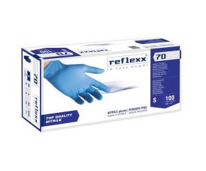 Guanti in nitrile R70 senza polvere taglia S azzurro - 1958