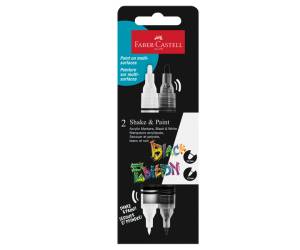 Marcatori Shake e Paint colori assoriti Faber Castell confezione 2 pz - 1367