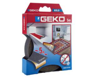 Nastro adesivo antiscivolo HOLD per tappeti e moquette 2,5 cm x 5 mt antracite Geko - 1297