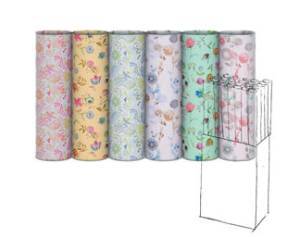 Rotolo carta regalo riciclata Fiori di campo 70cmx200m fantasie assortite - 1228