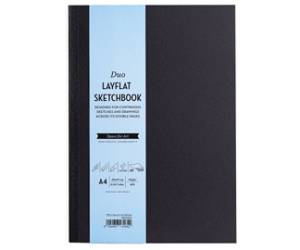 Sketchbook Duo Layflat A4,105 gr 60 pagine copertina nera - 1355