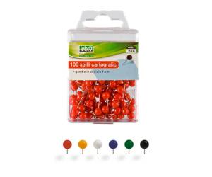 Spilli cartografici a sfera - giallo - scatola 100 pezzi - Lebez - 266-G - 8007509052778 - DMwebShop