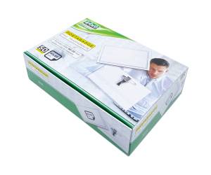 Portabadge con clip e spilla - 9 x 5,5 cm - conf. 50 pezzi - Lebez - 31-090-B - 8007509310908 - DMwebShop