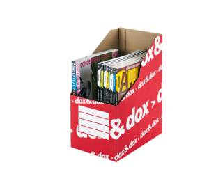 Portariviste - 17 x 35 x 25 cm - bianco-rosso - Rexel - conf. 12 pezzi - Dox - 1600176 - 8004389079604 - DMwebShop