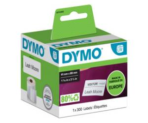 Rotolo 300 etichette LW 113560 - 41 x 89 mm - rimovibile - per badge - bianco - Dymo - S0722560 - 5411313113564 - DMwebShop