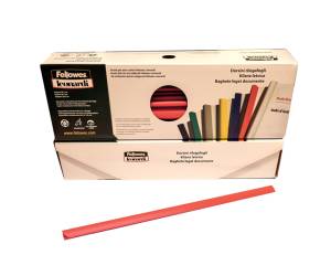 Dorsetti tondi per rilegatura - 3 mm - rosso - scatola 50 pezzi - Fellowes - D103RO - 8015687018387 - DMwebShop