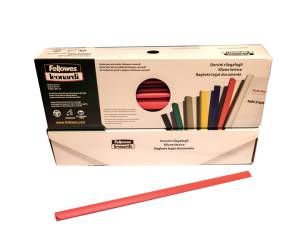 Dorsetti tondi per rilegatura - 8 mm - rosso - scatola 50 pezzi - Fellowes - D108RO - 8015687018615 - DMwebShop