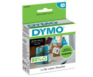 Rotolo 750 etichette LW - 25 x 25 mm - multiuso rimovibile - bianco - Dymo - S0929120 - 3501170929124 - DMwebShop