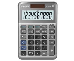 Calcolatrice da tavolo MS-100BM - 10 cifre - big display - grigio - Casio - MS100FM-WA-EP - 4549526615429 - DMwebShop