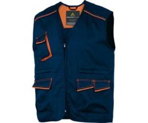 Gilet da lavoro Panostyle M6GIL - sargia-poliestere-cotone - taglia XL - blu-arancio - Deltaplus - M6GILBMXG - 3295249151676 - DMwebShop