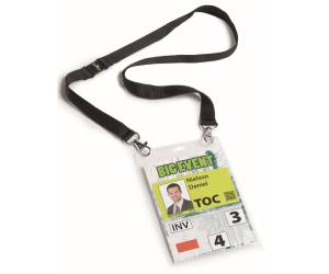 Portanome - A6 per eventi cordoncino nero - conf. 10 pezzi - Durable - 8525-01 - 4005546808123 - DMwebShop