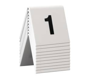 Numeri per tavoli - set da 1 a 10 - Securit - TN-1-10-WT - 8718226498113 - DMwebShop