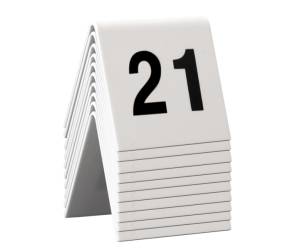 Numeri per tavoli - set da 21 a 30 - Securit - TN-21-30-WT - 8718226498137 - DMwebShop