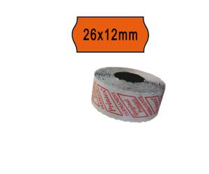 Rotolo da 1000 etichette a onda per Smart 8/2612 - 26 x 12 mm - adesivo permanente - arancio - pack 10 rotoli - Printex - 2612SFP10AR - 8034049914044 - DMwebShop