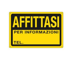 Cartello segnalatore - 30 x 20 cm - AFFITTASI - PPL - Cartelli Segnalatori - 3345P - 8769273345127 - DMwebShop