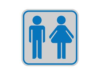 Targhetta adesiva - pittogramma Toilette uomo-donna - 8,2 x 8,2 cm - conf. 10 pezzi - Cartelli Segnalatori - 9644B - 8772069644069 - DMwebShop