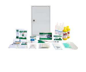 Armadietto di pronto soccorso 102 M 46x30x14 cm metallo oltre 3 persone bianco - 9216