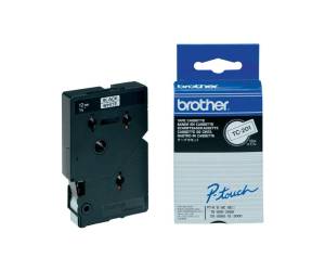 Nastro - bianco-nero - TC201 - 12 mm x 7,7mt - Brother - TC-201 - 4977766050524 - DMwebShop