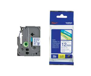Nastro originale per etichettatrici - blu-bianco - TZE-233 - 12 mm x 8 mt - Brother - TZE233 - 4977766685276 - DMwebShop