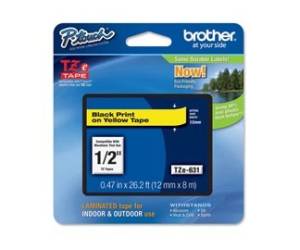 Nastro originale per etichettatrici - nero-giallo - TZE631 - 12 mm x 8 mt - Brother - TZE-631 - 4977766686686 - DMwebShop