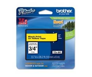 Nastro - nero-giallo - TZE641 - 18 mm x 8 mt - Brother - TZE-641 - 4977766686716 - DMwebShop