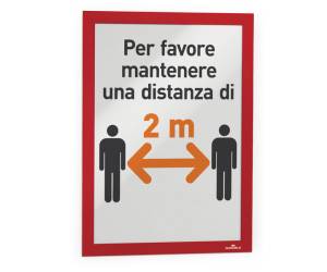 Cornice espositiva Duraframe A4,21 x 29,7 cm rosso - 9485