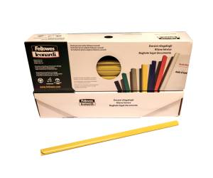 Dorsetti tondi per rilegatura 3 mm giallo scatola 50 pezzi - 9657