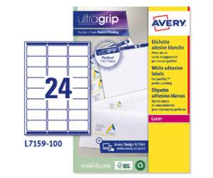 Etichette adesive L7159 in carta angoli arrotondati laser permanenti bianco - 9064