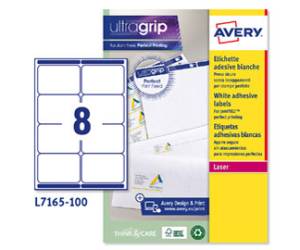 Etichette adesive L7165 in carta angoli arrotondati laser permanenti bianco - 9068