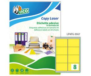 Etichette adesive LP4F in carta angoli arrotondati permanenti 99,1 x 67 - 7 mm - 9061