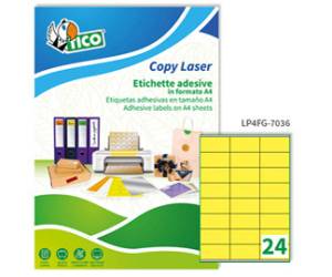 Etichette adesive LP4F in carta con margini permanenti 70 x 36 mm 70 fogli - 10060