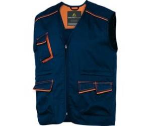 Gilet da lavoro Panostyle M6GIL sargia poliestere cotone taglia L blu arancio - 11155