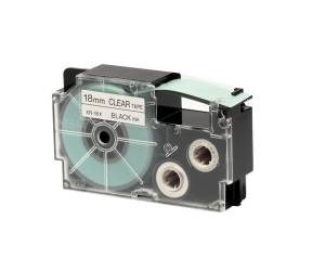 Nastro 18 mm x 8 mt Nero Trasparente - 10932