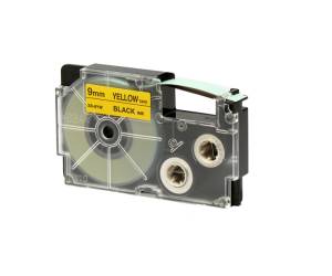 Nastro 9 mm x 8 mt nero giallo - 10940