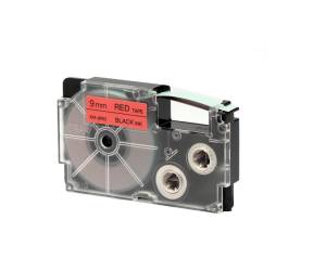 Nastro 9 mm x 8 mt nero rosso - 10941