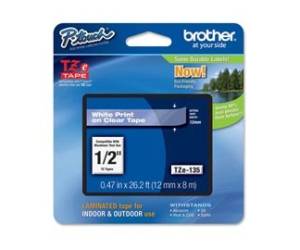 Nastro Bianco Trasparente TZE135,12 mm x 8mt - 10816